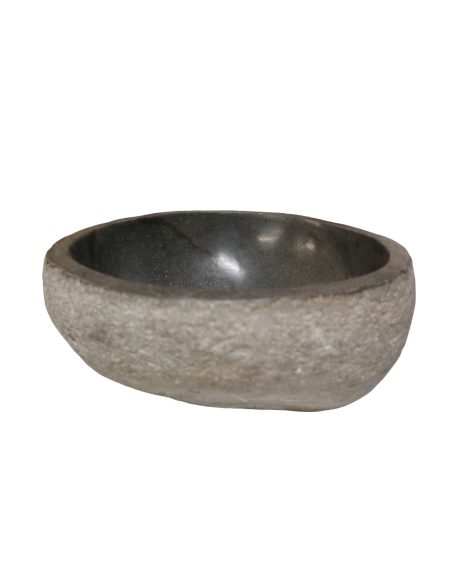 Lavabo in Pietra Naturale di Fiume – 35x31x15 cm | Stile Rustico Moderno