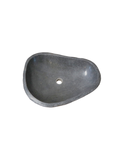 Lavandino in Pietra Naturale Fatto a Mano – Design Unico, Realizzato in Indonesia (59x44x15 cm)