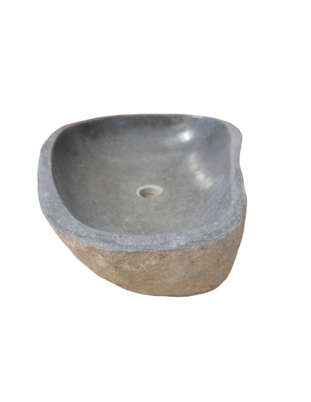 Lavandino in Pietra Naturale Fatto a Mano – Design Unico, Realizzato in Indonesia (59x44x15 cm)