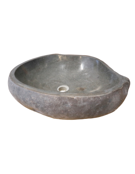 Lavandino in Pietra Naturale Fatto a Mano – Design Elegante, Origine Indonesia (53x43x15 cm)