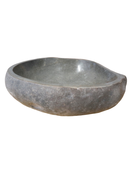 Lavandino in Pietra Naturale Fatto a Mano – Design Elegante, Origine Indonesia (53x43x15 cm)