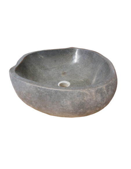 Lavandino in Pietra Naturale Fatto a Mano – Design Elegante, Origine Indonesia (53x43x15 cm)