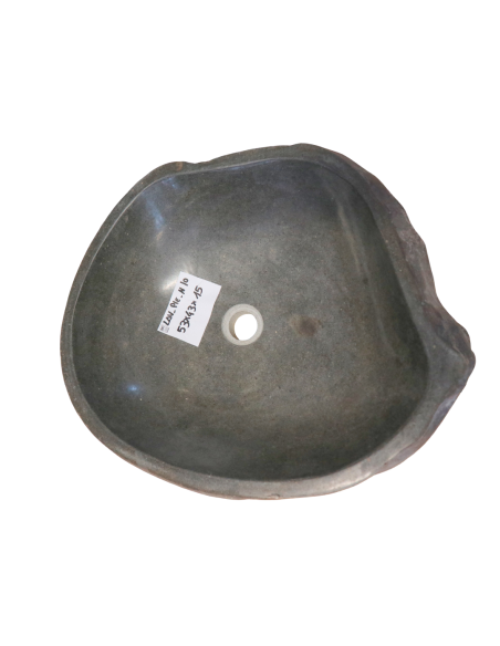 Lavandino in Pietra Naturale Fatto a Mano – Design Elegante, Origine Indonesia (53x43x15 cm)