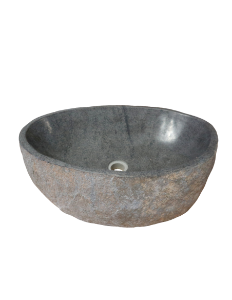 Lavabo in pietra naturale artigianale 59x39x15 cm – Design moderno