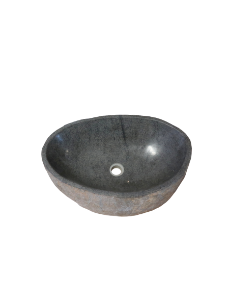 Lavabo in pietra naturale artigianale 59x39x15 cm – Design moderno