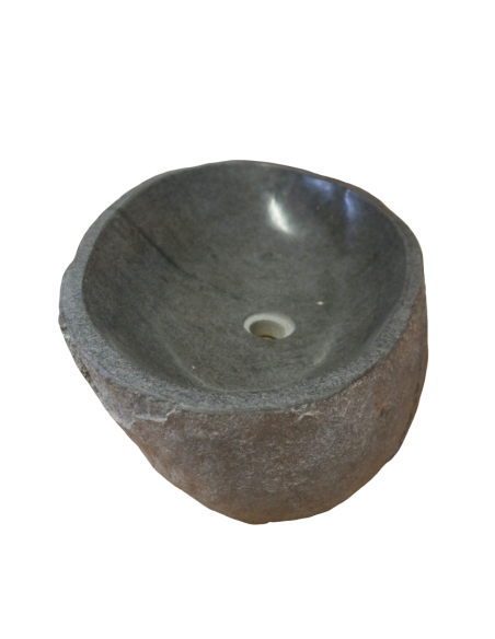 Lavabo in pietra naturale artigianale 59x39x15 cm – Design moderno