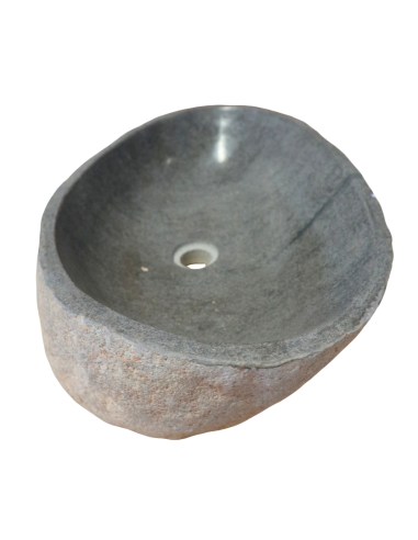 Lavabo in pietra naturale artigianale 59x39x15...