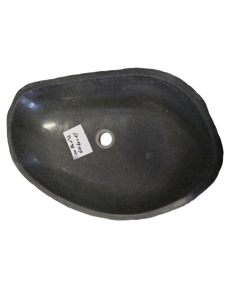 Lavabo in pietra naturale 60x40x15 cm – Design artigianale sasso di fiume