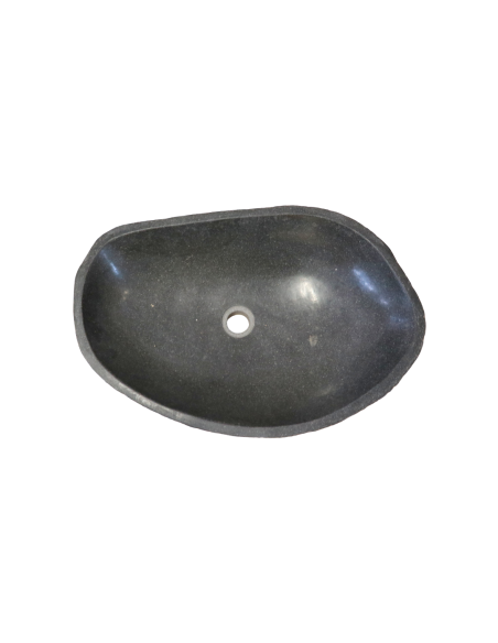 Lavabo in pietra naturale 60x40x15 cm – Design artigianale sasso di fiume