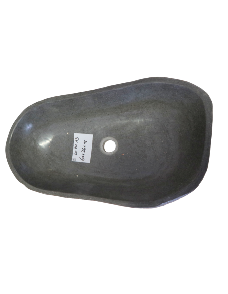 Lavabo in pietra naturale 60x36x15 cm – Design artigianale sasso di fiume