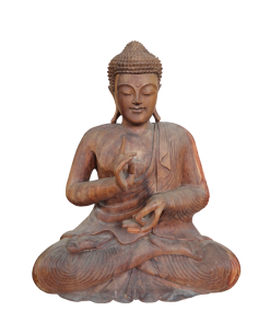 Statua Buddha in Legno Massello di Suar – 62 cm –... 2
