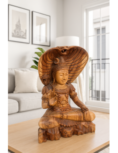 Statua di Shiva in Legno Massello 30x18x42 cm – Scultura...