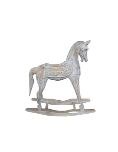 Cavallino a Dondolo in Legno di Albesia 48x16x50 cm –... 2