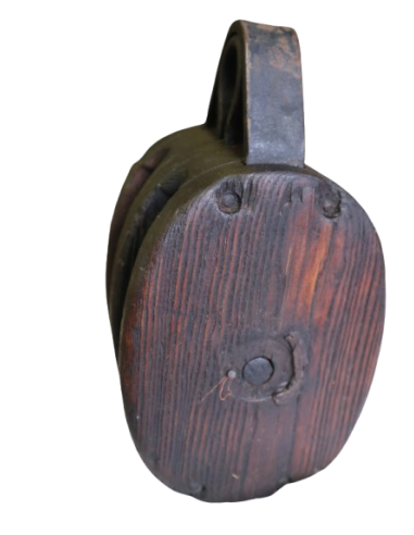 Carrucola in legno e metallo fine ’800 (14 × 16...