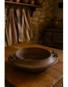 Antico catino toscano in rame inizio ‘900 Ø48 cm – Arredo...