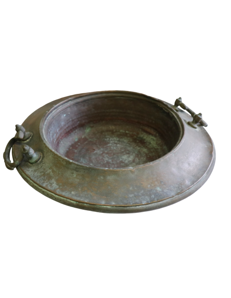 Antico catino toscano in rame inizio ‘900 Ø48 cm – Arredo rustico vintage