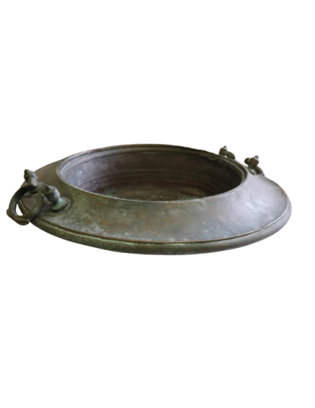 Antico catino toscano in rame inizio ‘900 Ø48 cm – Arredo rustico vintage