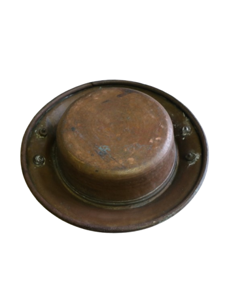 Antico catino toscano in rame inizio ‘900 Ø48 cm – Arredo rustico vintage