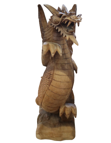 Scultura Drago in Legno 31x20x53 cm – Intaglio...