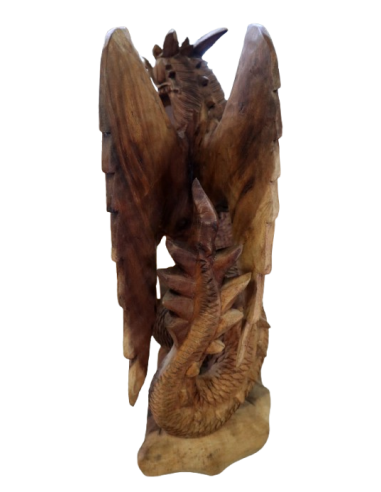 Scultura Drago in Legno 31x20x53 cm – Intaglio...