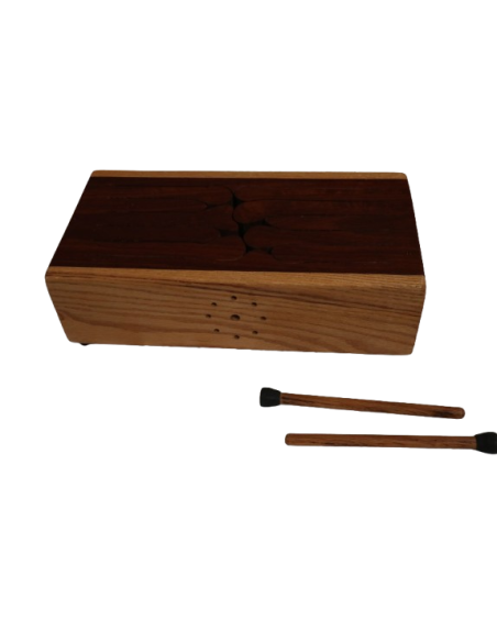 Tongue Drum in Legno Australiano cm 42x21x13h – Strumento Musicale Artigianale Made in Italy