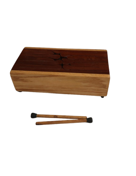 Tongue Drum in Legno Australiano cm 42x21x13h – Strumento Musicale Artigianale Made in Italy