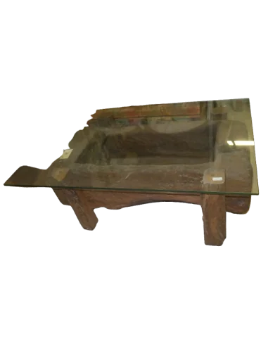 Tavolo da Fumo Unico in Teak Indonesiano Antico...