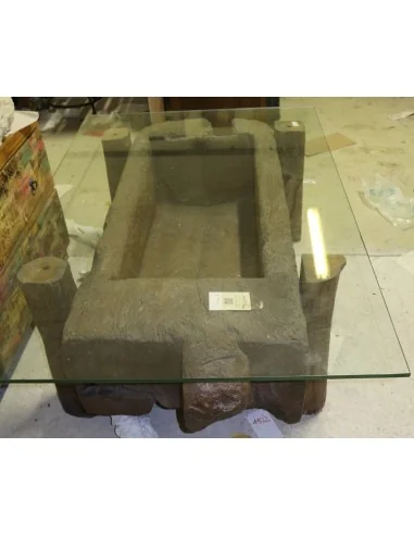 Tavolo da Fumo Unico in Teak Indonesiano Antico...