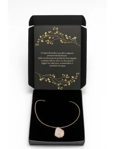 Collana AUREA – Pendente Grezzo in Quarzo Rosa e... 2