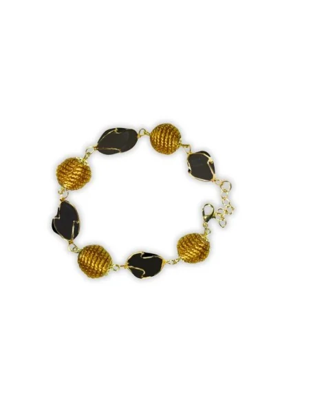 Bracciale Aurea Tormalina e Capim Dourado - Handmade Brasile Voganto