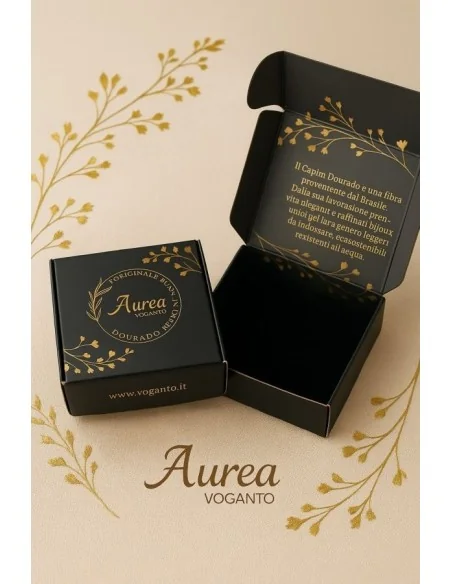 Bracciale Aurea Tormalina e Capim Dourado - Handmade Brasile Voganto