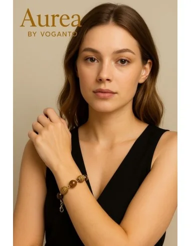 bracciale AUREA – Occhio di Tigre e Capim...