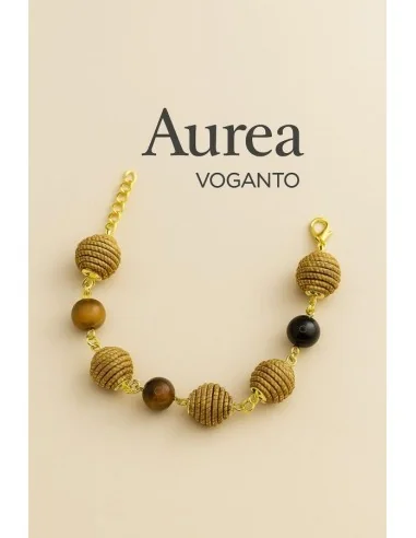 bracciale AUREA – Occhio di Tigre e Capim...