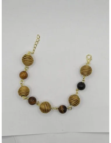 bracciale AUREA – Occhio di Tigre e Capim...