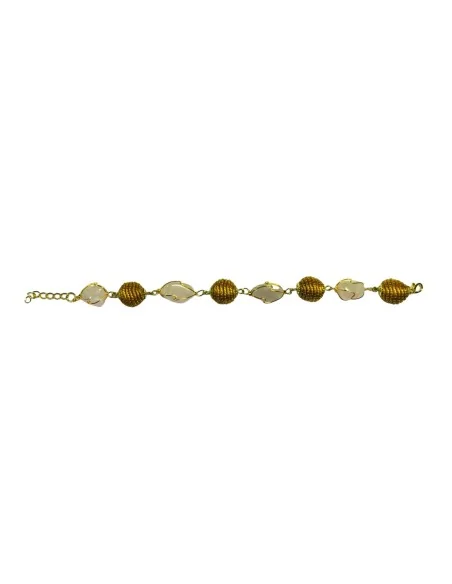 copia di bracciale AUREA – quarzo rosa e Capim Dourado Voganto sfere