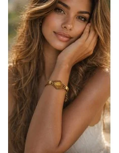 Aurea – Bracciale in Oro Vegetale (Capim Dourado) con...