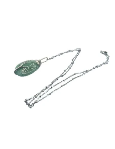 Ciondolo a Goccia Albero della Vita in Argento con Avventurina Verde – Gioiello Artigianale con Scatola