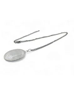 Ciondolo Ovale a Goccia in Cristallo di Rocca con Filo... 2