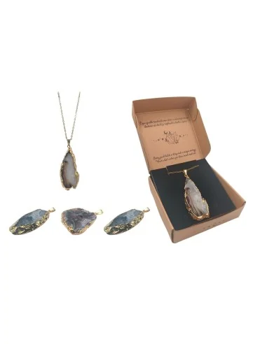 Collana con Agata Grezza – Gioiello Naturale...