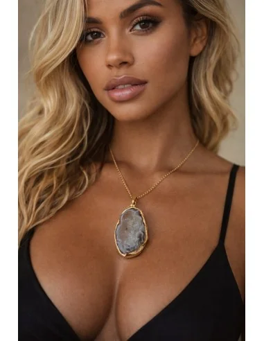 Ciondolo in Agata Grezza Irregolare – Gioiello...