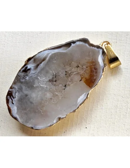 Ciondolo in Agata Grezza Irregolare – Gioiello Naturale Fatto a Mano con Scatola