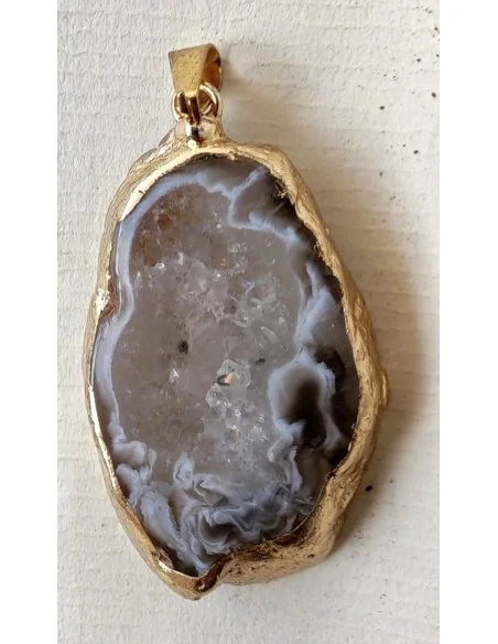 Ciondolo in Agata Grezza Irregolare – Gioiello Naturale Fatto a Mano con Scatola