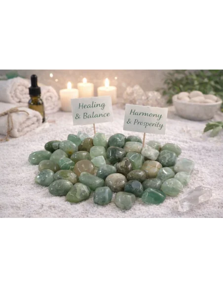 Avventurina Verde Burattata Naturale – Stock di 10 o 13 Pietre Energetiche 0,5–2 cm | Cristalloterapia & Benessere