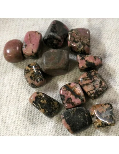 Rodonite Burattata Naturale – Stock 12 Pietre 0,5–2 cm | Cristalloterapia & Benessere Emotivo