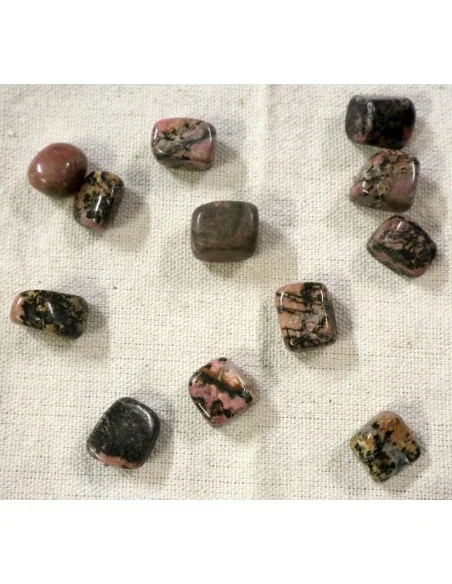Rodonite Burattata Naturale – Stock 12 Pietre 0,5–2 cm | Cristalloterapia & Benessere Emotivo