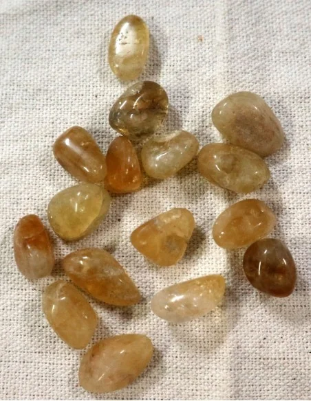 🟡 Stock speciale di 16 pietre di Quarzo Citrino burattato (2 sacchetti da 8 pietre ciascuno) prezzo x sacchetto