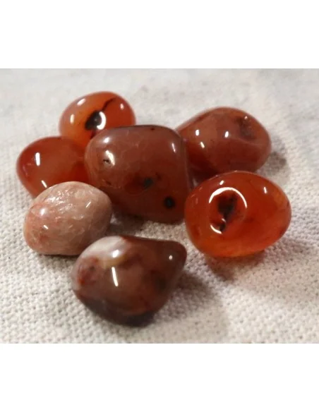Set 7 Pietre di Corniola Rossa – Cristalli Naturali di Carnelian per Energia, Astrologia e Benessere.