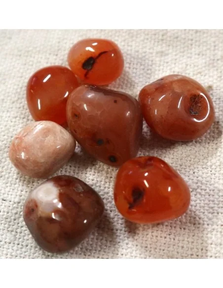 Set 7 Pietre di Corniola Rossa – Cristalli Naturali di Carnelian per Energia, Astrologia e Benessere.