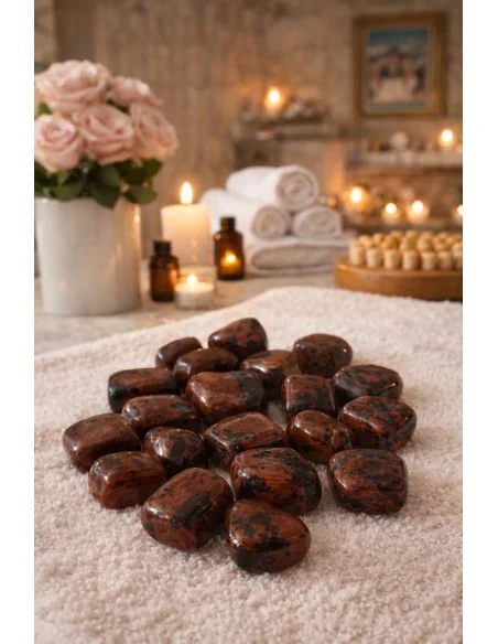 Stock 20 Pietre di Ossidiana Mogano – 2 Sacchetti da 10 Cristalli Naturali 0,5–3 cm