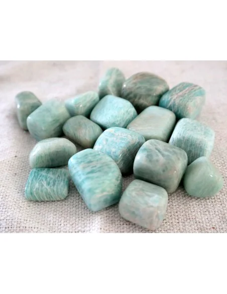 Stock 16 Pietre di Amazzonite – 2 Sacchetti da 8 Cristalli Naturali 0,5–3 cm